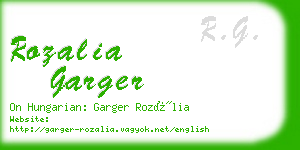 rozalia garger business card